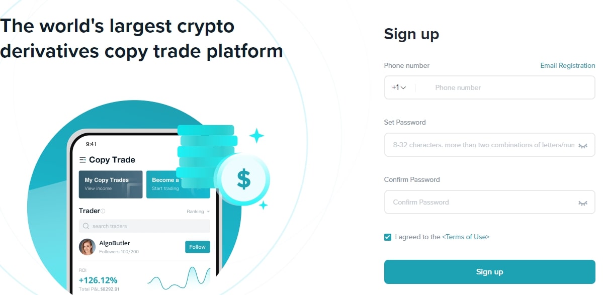 how to sign up bitget