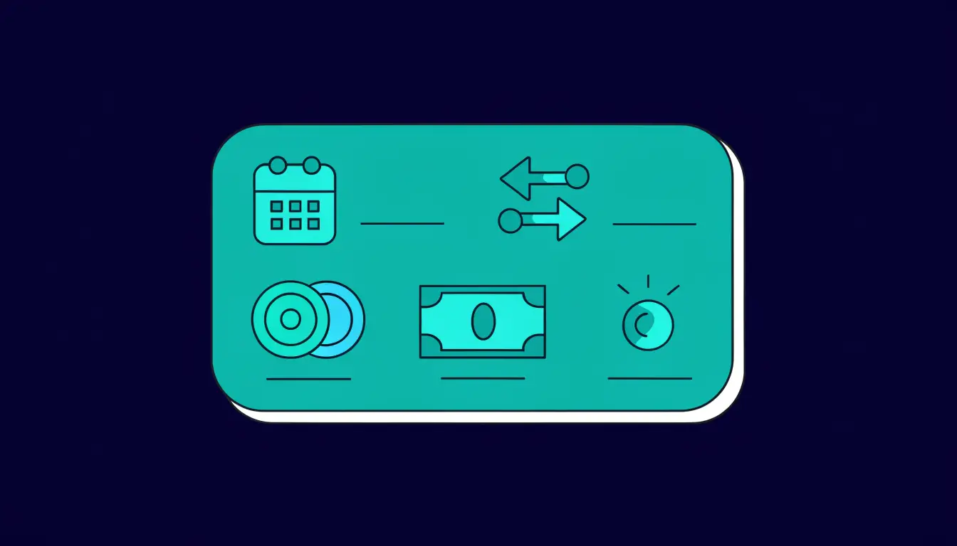 Checklist showing the details to record for each crypto transaction: date, type, amount, value, fees, wallet or exchange, and counterparty