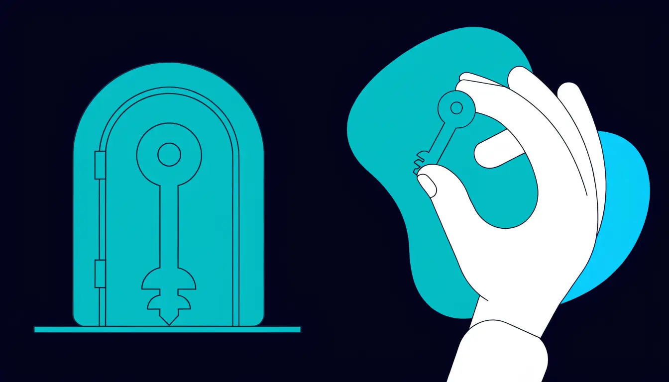 Side-by-side comparison showing a company holding the private keys in a custodial wallet versus a person holding their own keys in a non-custodial wallet