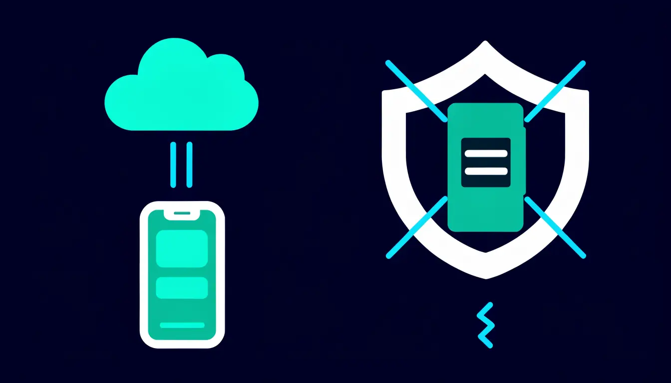 Comparison of a hot wallet connected to the internet cloud versus an offline cold hardware wallet with a shield
