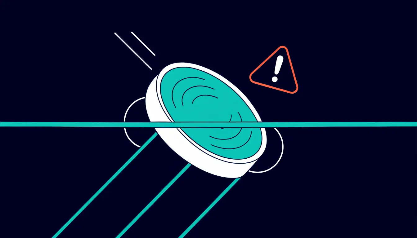 Illustration of a stablecoin price line dipping below one dollar then being pushed back up by buyers redeeming coins