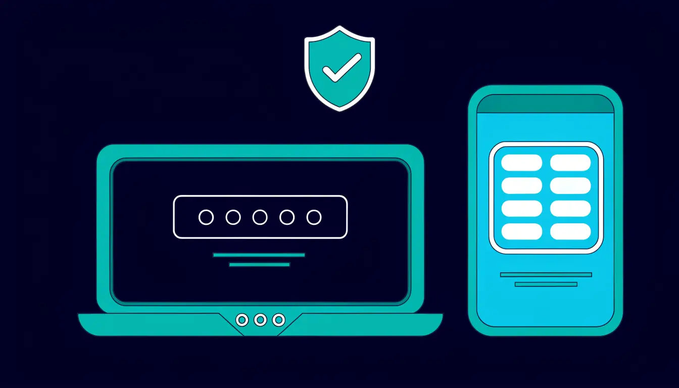 Two-factor authentication for crypto: a login screen asking for a six-digit code from a phone, with a security shield