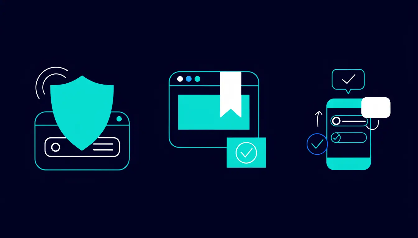 A checklist for avoiding phishing: type the URL, verify the sender, enable two-factor authentication, never enter your seed phrase, and check the address bar
