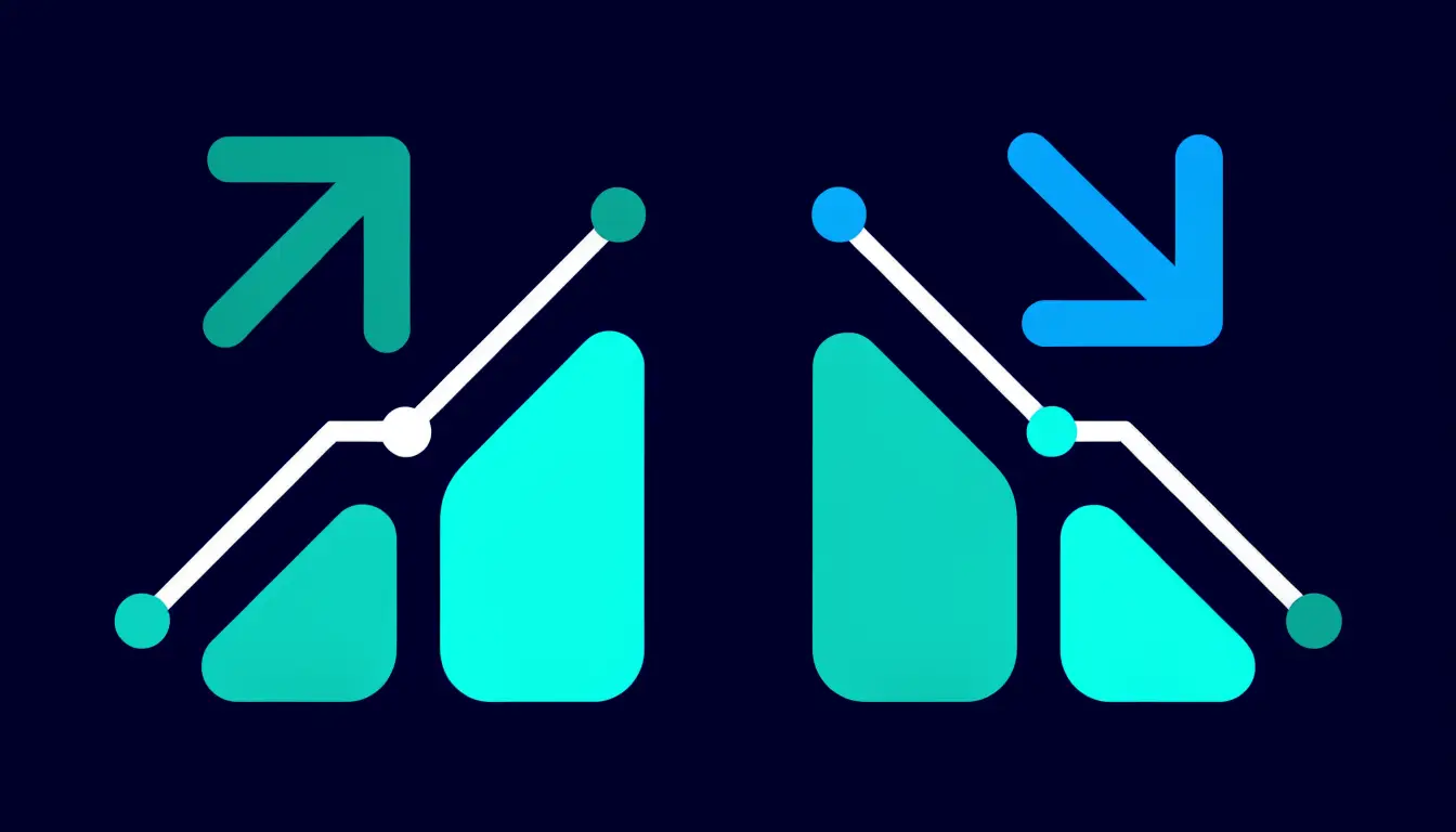 Diagram of a long position profiting when price rises and a short position profiting when price falls