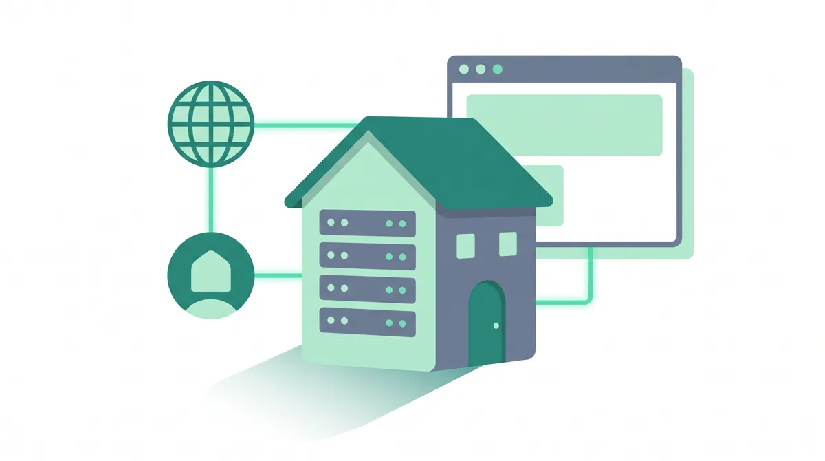 Illustration of a website's files living on a server and delivered to a visitor's browser.